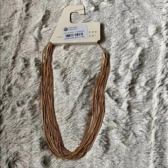 A new day gold multi-layered chain necklace - Picture 1 of 5